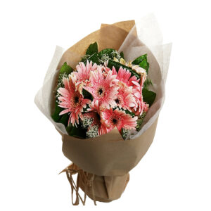 Bouquet of 12 Pink Gerberas