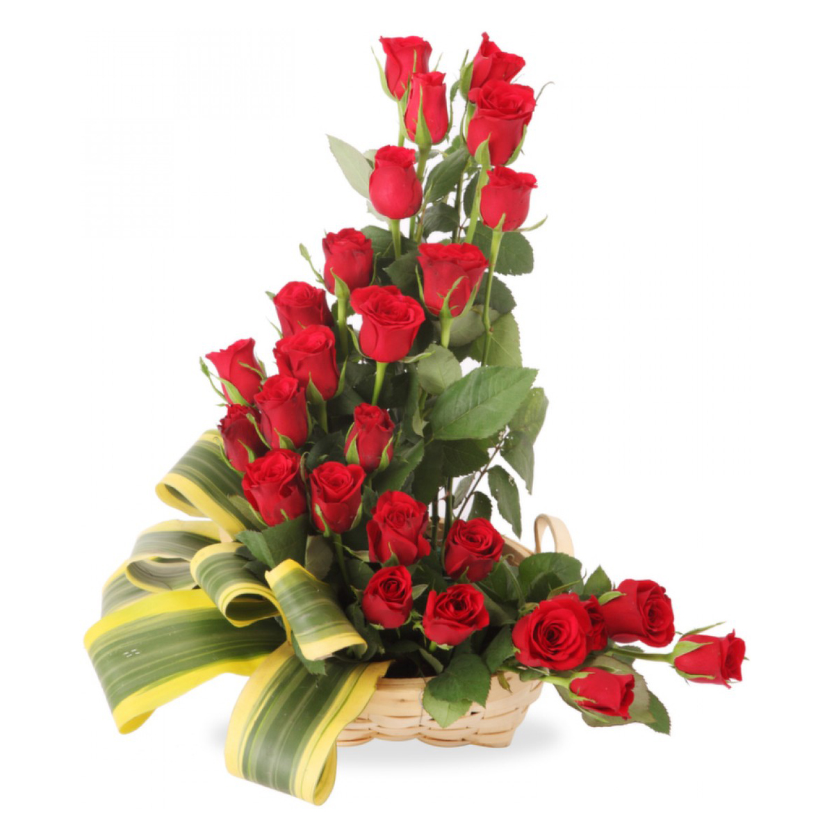 valentine-red-roses-basket